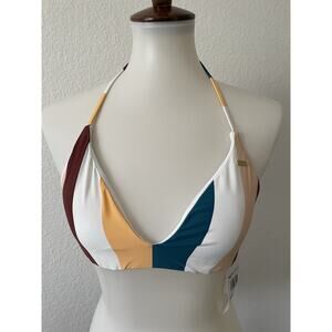 Roxy Swim Bikini Top Holiday Jungle Striped Swimwear Beach Summer